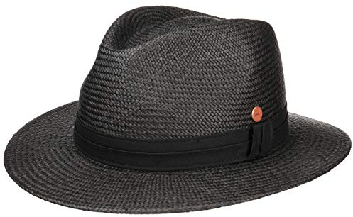 Mayser Gero Panamahut Panamastrohhut Sommerhut Sonnenhut Strohhut Damen/Herren - Made in The EU Sommer Frühling-Sommer - 58 cm schwarz