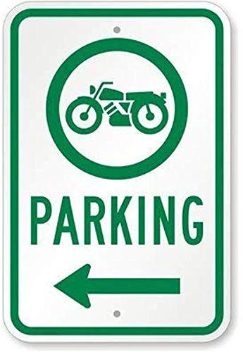 Lotusworld - Cartello di Avvertimento per parcheggio, con Freccia Sinistra, 20,3 x 30,5 cm