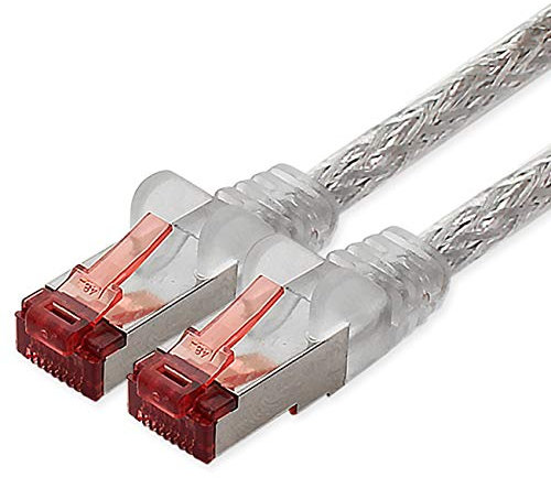 Cavo di Rete Cat6 0,5m Trasparente - 1 x Cavo Patch LAN Cat 6 Cavo di Rete LAN Sftp Pimf Lszh Rame 1000 Mbit s