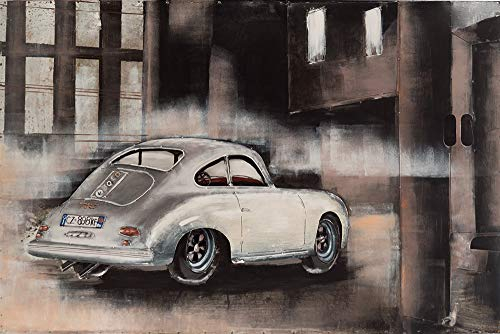 Vintage-Line Metallbild Porsche Back ca. 115x75 cm