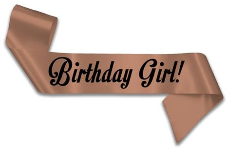 My Pretty Little Gifts Birthday Girl Sash 16th 18th 21st 30th 40th 50th 60th (Rose Gold (Dark))
