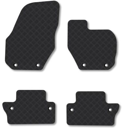 Volvo S60 (2010-2018) [Manual] 3mm Rubber Car Mats | Tailored Fit Durable Floor Mats Full Coverage Protection Waterproof Accessories Easy Clean Anti Slip Made in the UK