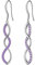 Aurora Tears Infinity Symbol Ohrstecker Elegante Damen 925 Sterling Silber Lila Tropfen Haken Ohrringe mit CZ Schmuck für Frauen DE0062F