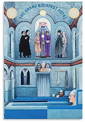 Classic Popular Movies The Grand Budapest Hotel Vintage Movie Poster 1 Poster Dekorative Malerei Leinwand Wandkunst Wohnzimmer Poster Schlafzimmer Malerei 12x18inch(30x45cm)