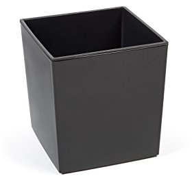 HappyFlower | MultiProject | Quadrat Blumentopf | Glatte Oberfläche | Pflanzkübel | aus Kunststoff | inkl. Einsatz (40 cm x 40 cm/Höhe 41,5 cm, Anthrazit)