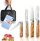 SENBON 440A Edelstahl Küchenmesser Tragbare Falten Nicht Obst Messer Chef Messer Olive Holz Griff 4 Messer Set