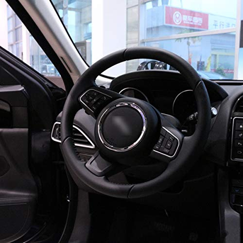 Lenkrad-Ring-Emblem, Dekoration, Aufkleber, Aufkleber für Jaguar XFL E-PACE XEL F-PACE, ABS-Lenkrad-Panel-Rahmen