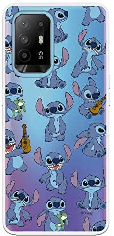OPPO A94 5G Case Official Lilo & Stitch Transparent Pattern to Protect Your Mobile Phone Flexible Silicone iPhone Case with Official Disney Licensed