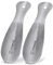 ZOMAKE Schuhlöffel Klein,Kleiner Schuhanzieher Metall,Mini Edelstahl Reise Schulöffel Kurz 19cm Mit Wandhalterung(2er Silber)