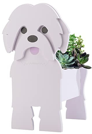 LIBOOI Cute Dog Planter Pots, Dog Succulent Planter, Plants Storage Container Plant Pots, 3D Animal-shape Plant Pot, Gardening Pots For Indoor/outdoor Garden, Xixi Flower Pot