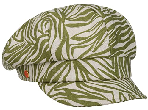 Mayser Camilla Green Ballonmütze Damencap Schildmütze Schirmmütze Damen - Made in The EU mit Schirm, Futter, Futter Sommer Frühling-Sommer - One Size Oliv
