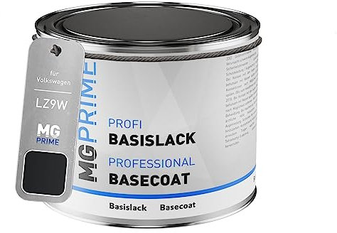 MG PRIME Peinture voiture pot en litre pour Volkswagen VW LZ9W / Z9W / 4Z Ebonyschwarz Perleffekt/Noir Ebene Nacre base 0,5 litre 500ml