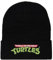 Teenage Mutant Ninja Turtles Mütze, bestickt, klassisches Logo, Strickmütze, Schwarz, Schwarz, Einheitsgröße