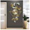 Große Metall Wanduhren Decor Dekoration Metall Wanduhr, moderne Ginkgo Blattform Kunstuhren, Goldquarz No-Ticking Silent Wanduhr for Wohnzimmer Cafe Restaurant Schlafzimmer Europäische Große Uhr