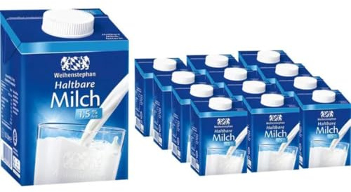 Weihenstephan Haltbare Milch 1,5% 500 Mililiter x 12 Stück