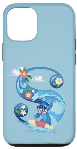 Hülle für iPhone 12/12 Pro Disney Alphabet Monogramm Lilo & Stitch Buchstabe S für Stitch