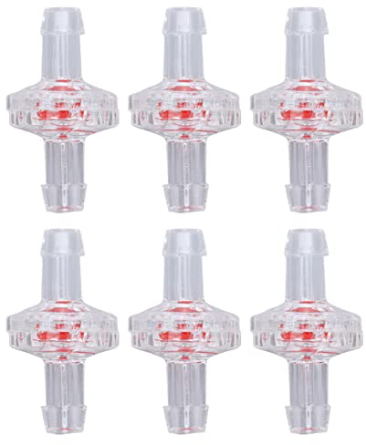 10 Stück Rückschlagventil Einweg Kunststoffschlauch Wasser Stop Membran Barb Air Intake Feed (5mm transparent)