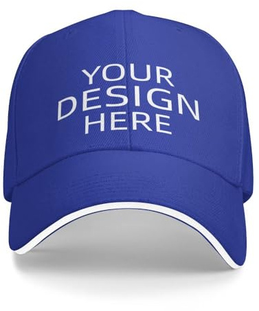 KYZMZC Personalisierte Baseballkappe - Gestalten Sie Ihren eigenen Hut. Fügen Sie Logo/Text/Foto hinzu. Maßgeschneiderte Kappe für Männer und Frauen