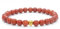 Echtes Roter Jaspis Edelstein Armband mit 6mm Perlen - verschiedene Längen - Heilstein Schutzstein Talisman Glücksbringer Geschenk (Roter Jaspis, 16CM)