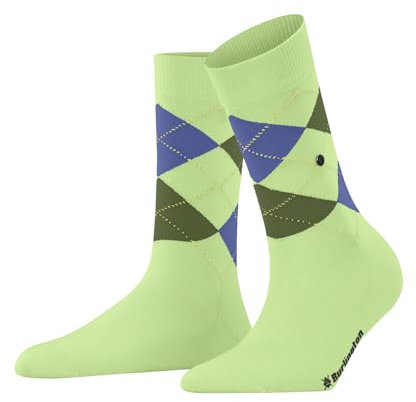 Burlington Damen Socken Covent Garden W So Baumwolle gemustert 1 Paar, Grün Jade 7434, 36-41