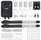 CO-Z Motore Cancello Battente 2 Ante 80W Automazione Cancello Battente con 2 Telecomandi per Porte Fino 800kg 6m Cancello Automatico Battente Compatibile con Batteria Solare