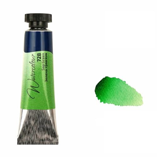 7 Artists Saftgrün Aquarellfarbe 10 ml Tube, Hochwertige Künstler-Aquarell, Feinste Küntsler-Aquarellfarben