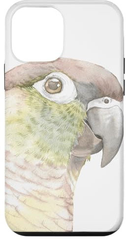 Coque pour iPhone 12 mini Peinture aquarelle perroquet à joues vertes