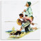 Norman-Rockwell-Druck, Gemälde, Angeln, Malerei auf Leinwand, Wandkunst, Poster, Rollbild, Wanddekoration, Heimposter, 70 x 70 cm
