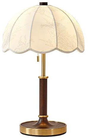 MBTSQD Lampada Da Tavolo Vintage Lampada Da Comodino Per Camera Da Letto in Legno Massello Lampada Da Tavolo Decorativa Per Sala Studio Lampada Da Tavolo Decorativa Per Atmosfera Accogliente Lampada