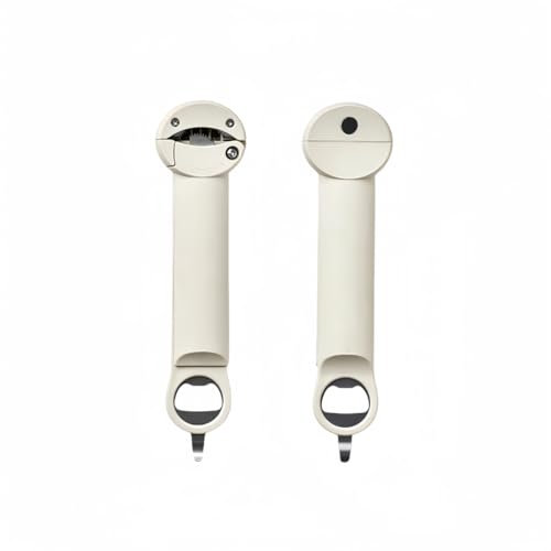 Multi-Functional Magnetic Wall-Mounted Can Opener, Fits Various Lid and Can Sizes, Stainless Steel Gear Design, Extended Handle for Effortless Opening, Durable Nylon (White)