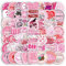 120 Rosa Aufkleber, Aesthetic Kindle Aufkleber, für Wasserflaschen, Scrapbook, Journal, Laptop, Buchgeschenke für Frauen, Mädchen
