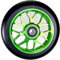 Fantic26 Spy7 Stunt Scooter Rolle I Trick I Tret I Kinder I Roller I Reifen I Rad I Ersatz I Wheel I 110mm I ABEC-11 I Schnell I Leise I Park I Street (Grün/PU Schwarz)