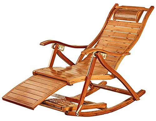 Schaukelstuhl Erwachsene Freizeitstuhl Mittagspause Freizeit Zuhause Balkon Falten Einzelbüro Holz Alter Mann Bambus Lounge Stuhl Klappstuhl
