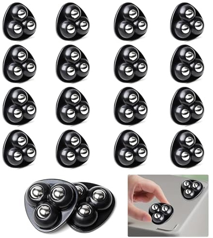 Wheels for Kitchen Appliances 360 Swivel Mini Caster Wheels Mini Appliance | 16 Pcs 360 Swivel Mini Caster Wheels Sticky Pulley for Diy Trash Can Storage Box with 3 Ball Bearings (Black Steel Balls)
