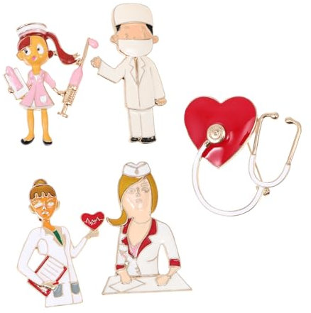 LIFKOME 5stücke Teiliges Broschen Ärzte Und Krankenschwestern Geometrisches Design Anstecker Für Formelle Und Anlässe Vielseitig Einsetzbar Kleidung Taschen Und