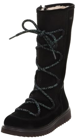Superfit Mädchen und Jungen Winterstiefel LORA, Kinder Stiefeletten, Weite: M IV, Winterboots, Outdoor-Kinderschuhe, Stiefel, SCHWARZ (000), 31 EU