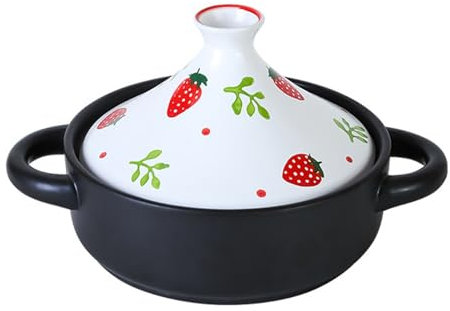 SXTYYH Céramique Tajine Marocain for La Cuisson Plat Tajine Avec Couvercle DéCoratif Peint à La Main De Style Japonais, for Mijoter Lentement Ragoûts, Légumes Et Viandes