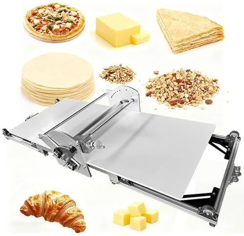 Dfdieratve Laminoir Électrique à Pâtisserie et Rouleau à Fondant, Réglage d'Épaisseur Ajustable 0.08-1.18, Laminoir Réversible pour Pâte Feuilletée et Fondant