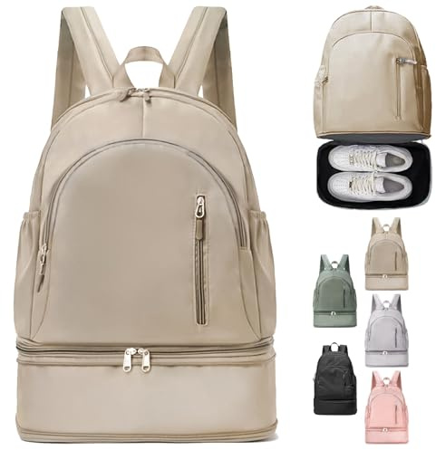 AUNGKWANG Gym Rucksack Damen Herren Sportrucksack mit Schuhfach und Nasstasche, Wasserdichter Gym Tasche, Rucksack Herren Turnrucksack, Sportrucksack für Damen für Schwimmen Yoga Fitness Reisen