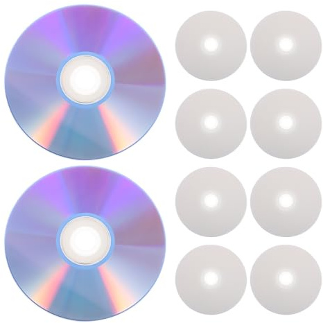 10Pcs CD-RW Rewritable Blank Discs for Audio Recording, Data Backup | Plastic Media, High Storage Capacity, Reliable Preservation, for Photo Files, Music Archives, Office Use