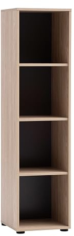 Schildmeyer Regal Arezzo 161163,Eiche hell Dekor, 38,2 x 38,2 x 150 cm