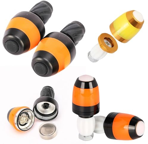 Generisch LED Lenkerleuchte, Blinker E Scooter Nachrüsten Set, Universal Kabellos Lenkerblinker,Lenkerstopfen für E-Roller E-Bike Fahrrad, Blinker für E Scooter Griff, Fahrrad und E Scooter Zubehör