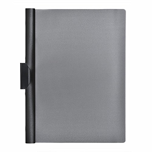 FolderSys Klemm-Mappe A4, PP, bis 40 Blatt, schwarz, 10 Stück