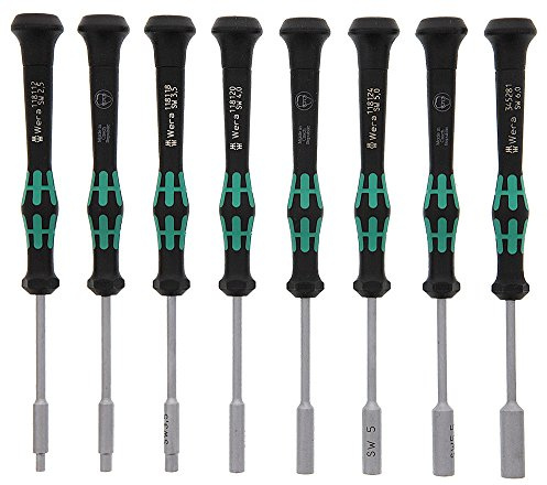 Wera Precision Nutdriver Set, Metric, 8 pc, 2.5-6mm Hex