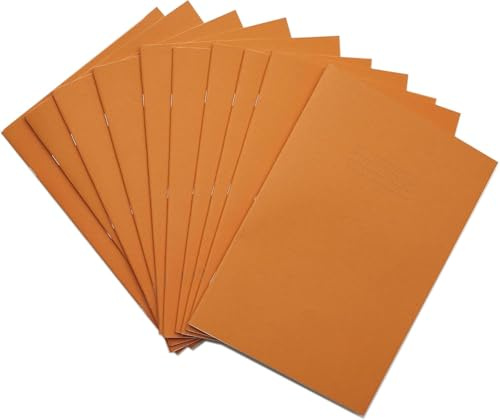 Rhino A4 Exercise Books, 32-Page / 10mm Squared Paper Notebook, 100-Pack, Office & School Stationery Supplies, Orange