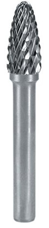 Ruko 116032 Hartmetall Frässtifte Form F Rundbogen, 10 x 60 mm
