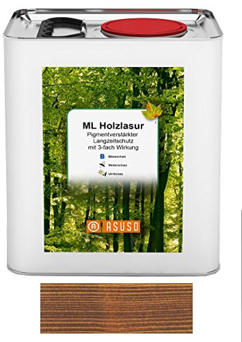Asuso Holzlasur LANGZEITSCHUTZ 5 L nussbaum