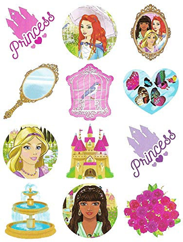 HENBRANDT 12 Mini Principessa Tatuaggi Temporanei Ragazzi Festa Borsa e Regali