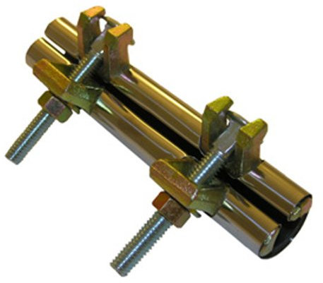 LASCO 13-1336 6-Inch Stainless Steel Clampette (Pipe Repair Clamp) with Two Bolts, Fits 1-1/4-Inch IPS or 1-1/2-Inch L Copper