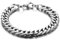 JewelryWe Schmuck Herren Armband Edelstahl Panzerkette Panzerarmband Armreif, Karabiner Verschluss Geschenk für Männer Silber